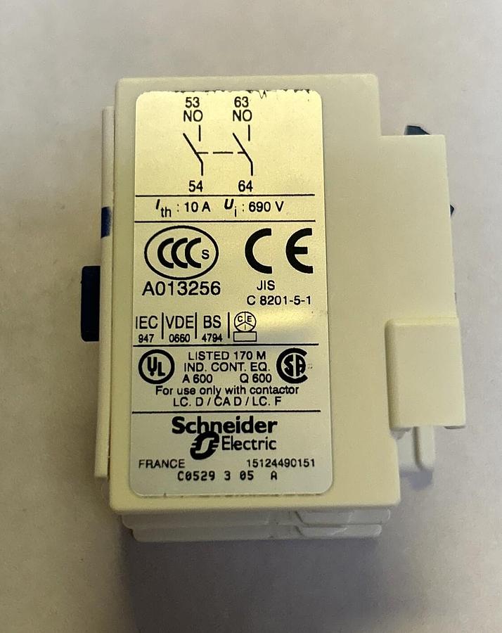 Used TELEMECANIQUE,LADN20,CONTACT BLOCK NOS