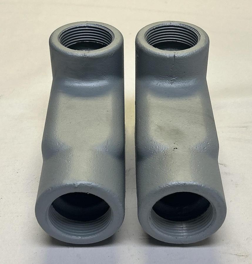APPLETON,LB47,ALUMINUM CONDUIT BODY 1-1/4INCH LOT OF 2 NOS