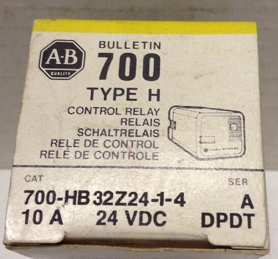 Used Allen Bradley,700-HB32Z24-1-4,Series A Cube Relay 24 VDC LOT OF 4 NOS