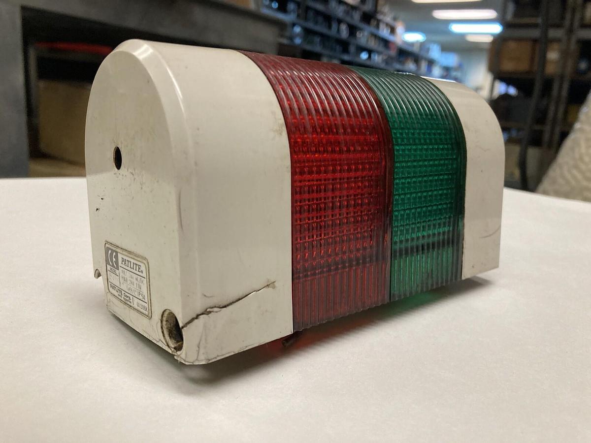 Used Patlite,WM-202-RG,Signal Tower 24V. AC/DC Bulb 28V. 11W.