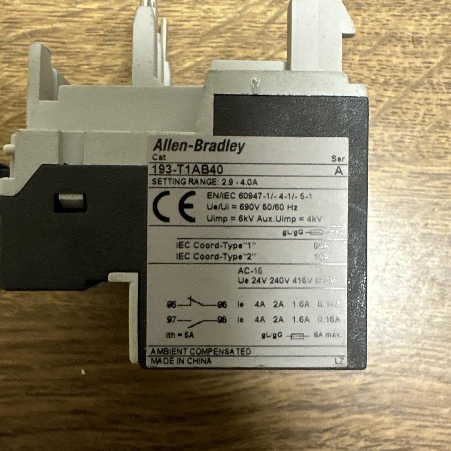 Used Allen Bradley,193-T130B40,Overload Relay