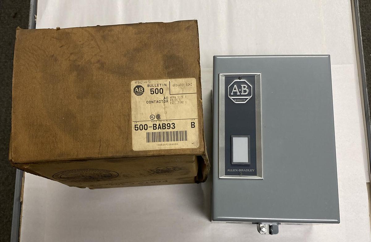Allen Bradley,500-BAB93,Series B AC Contractor Nema Size 1 3Pole NOS