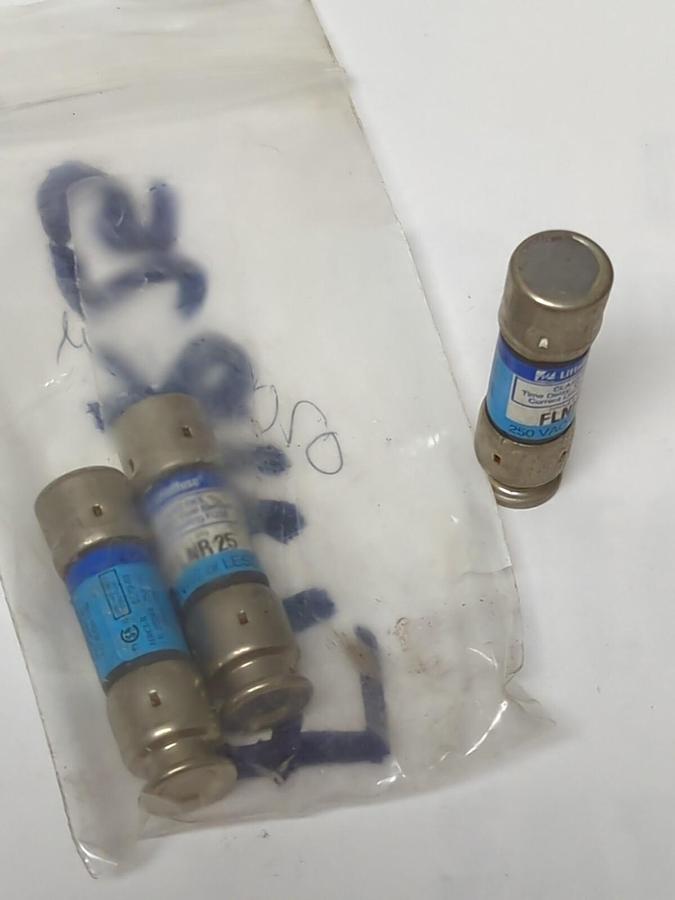 LITTELFUSE,FLNR-25,TIME-DELAY 25 AMP FUSES LOT OF 3 NOS