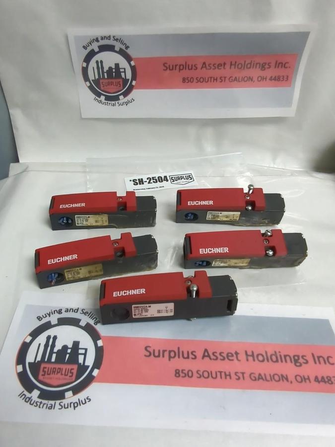 Used EUCHNER,NM02VZA-M,SAFETY SWITCH AC-15 4A 230V DC 13 4A 24V LOT OF 5 PRE-OWNED