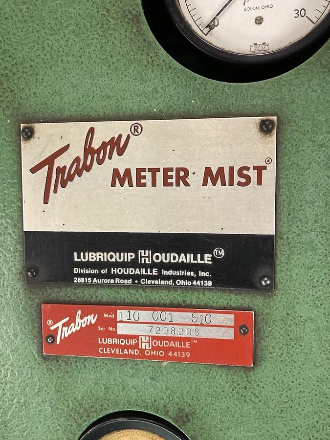 Used Trabon Meter Mist,110-001-910,Spray Mist Coolant Generator System Lube Pump
