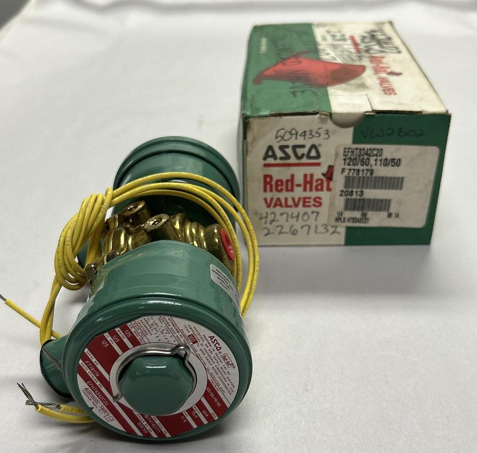 Used ASCO,EFHT8342C20,SOLENOID VALVE 1/4IN NEW