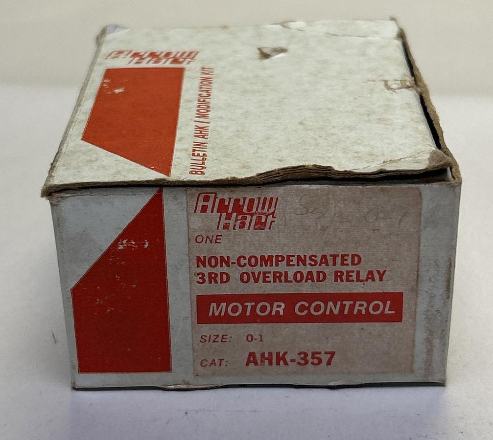 ARROW HART,AHK-357,NON COMPENSATED 3RD OVERLOAD RELAY SIZE 0-1 NOS