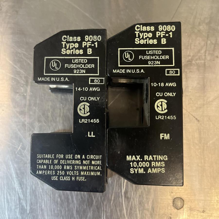 SQUARE D,9080PF1,FUSE HOLDER 250V 30A LOT OF 2