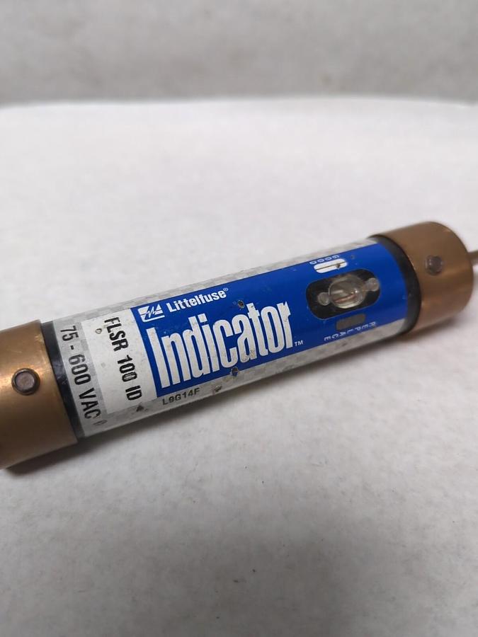 Used LITTELFUSE,FLSR-100ID,INDICATOR 100 AMP FUSE PRE-OWNED