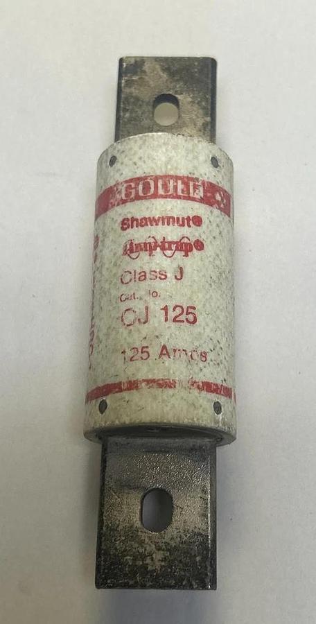 Used GOULD SHAWMUT,CJ125,FUSE 125A 600V