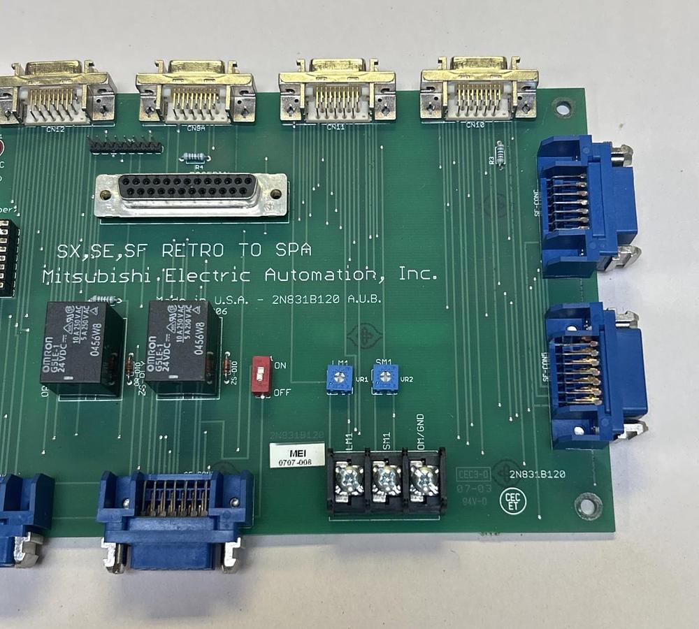 Used MITSUBISHI,2N831B120,SX SE SF RETRO TO SPA CIRCUIT BOARD