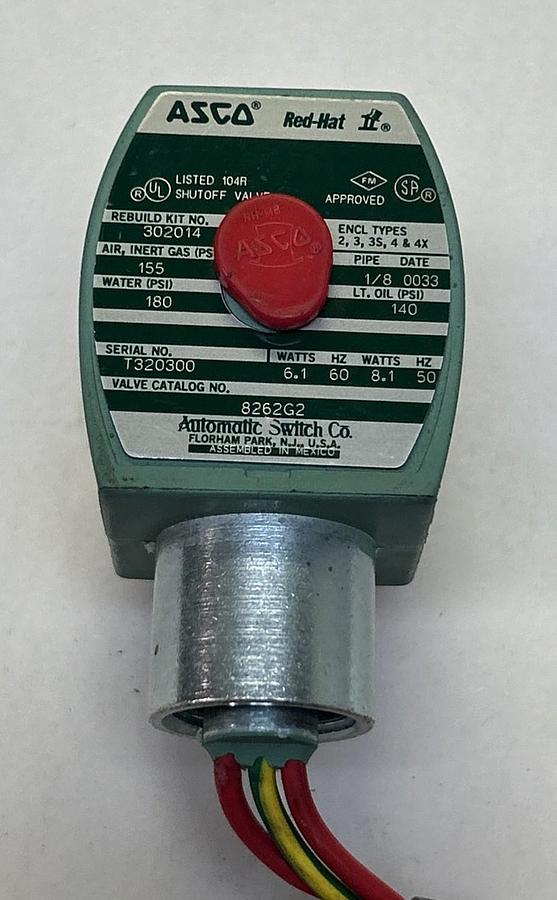 ASCO,8262G2,SOLENOID VALVE 1/8INCH NOS