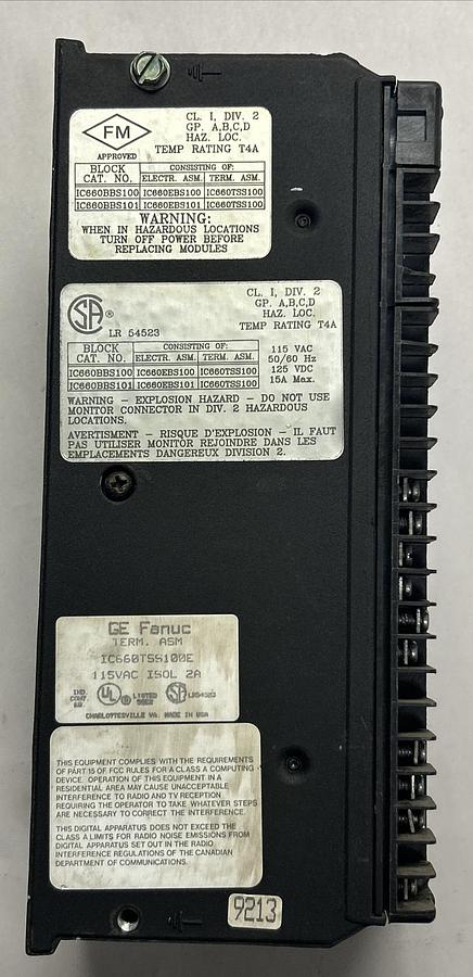 Used GE FANUC,IC660EBS100/IC660EBS100E,GENIUS BLOCK I/O MODULE