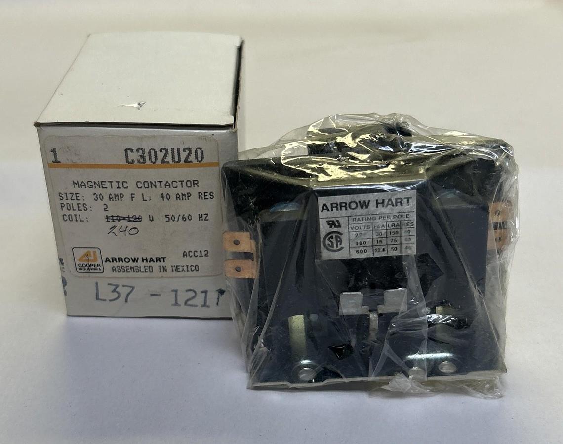ARROW HART,C302U20,MAGNETIC CONTACTOR NOS