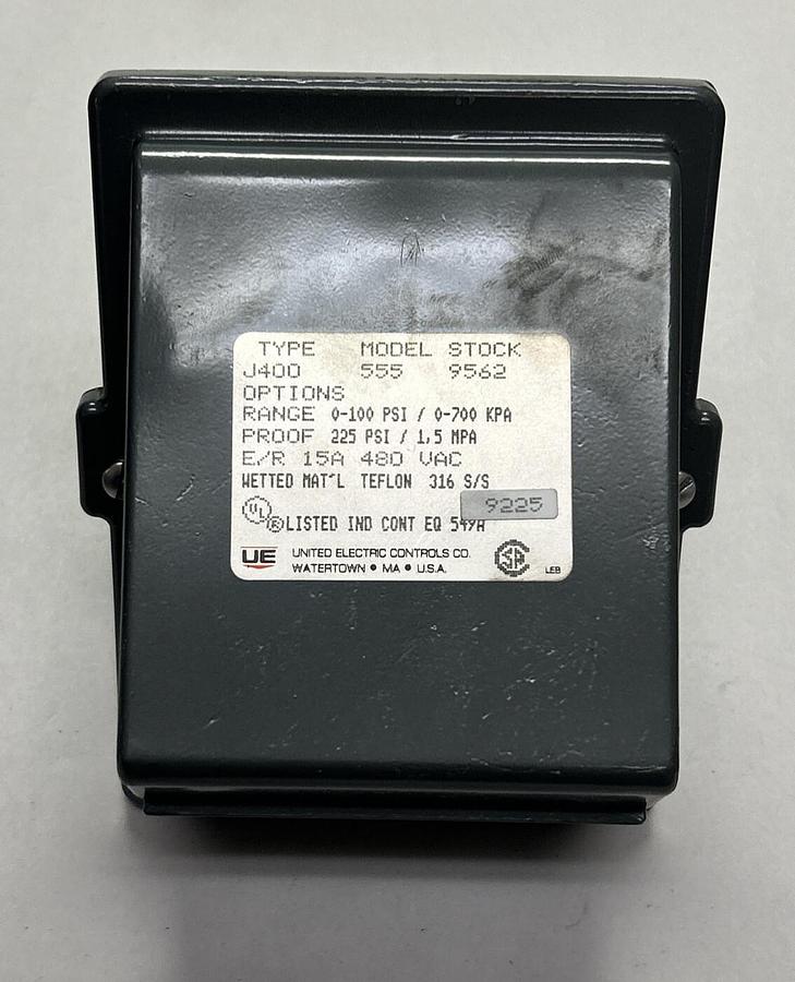 UNITED ELECTRIC,J400-555-9562,PRESSURE SWITCH NOS