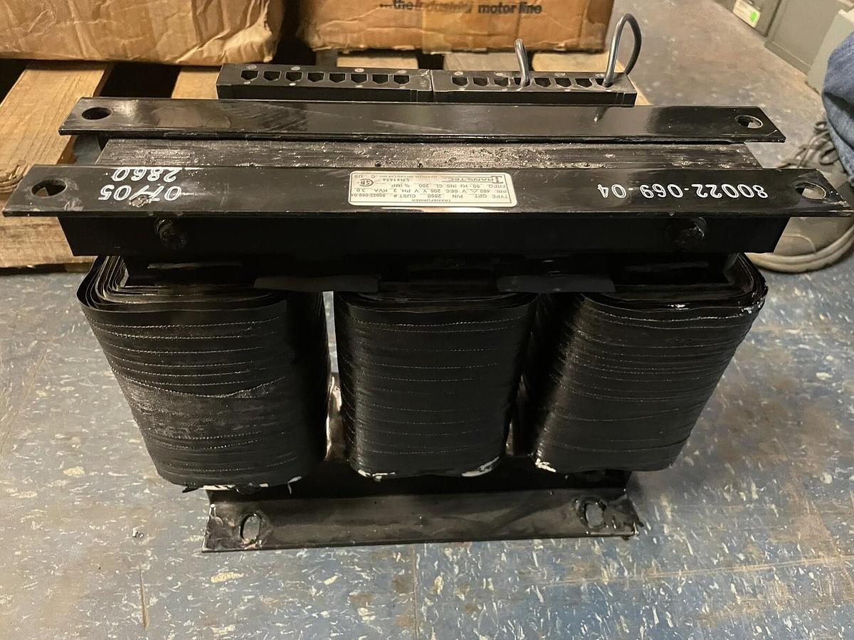 Used TRANS TEC OPT,2860,TRANSFORMER 3KVA PRI 480V SEC 208Y 3PH