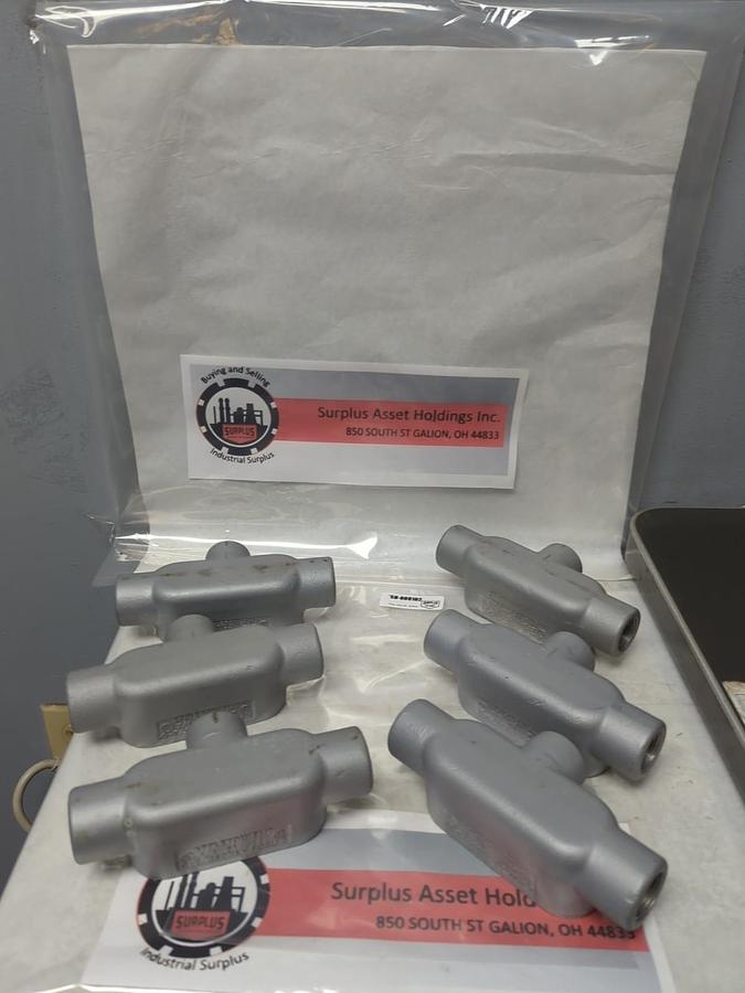 APPLETON,T27,FM7 CONDUIT BODY 3/4 INCH LOT OF 6 NOS