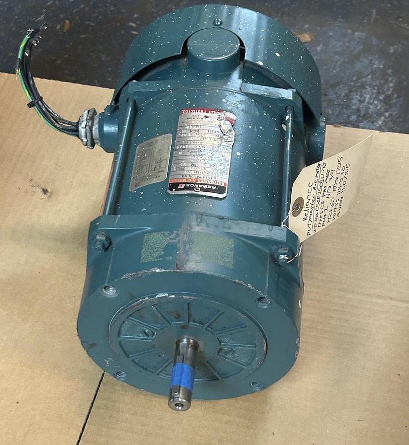 Used RELIANCE,CS,AC MOTOR 3/4HP 115/230V 1725RPM 1PH M56 FRAME