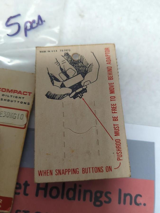 CUTLER-HAMMER,E30KG10,OFF PILOT LIGHT LENS RED LOT OF 5 NOS