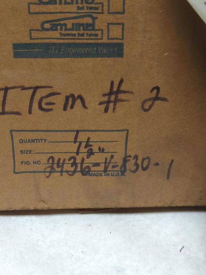 ITT,2436-V-830-1,DIA-FLO 1-1/2 INCH DIAPHRAGM VALVE NOS