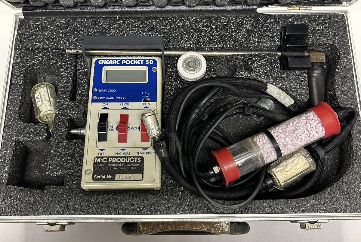 Used MC PRODUCTS,ENERAC POCKET 50,COMBUSTION ANALYZER