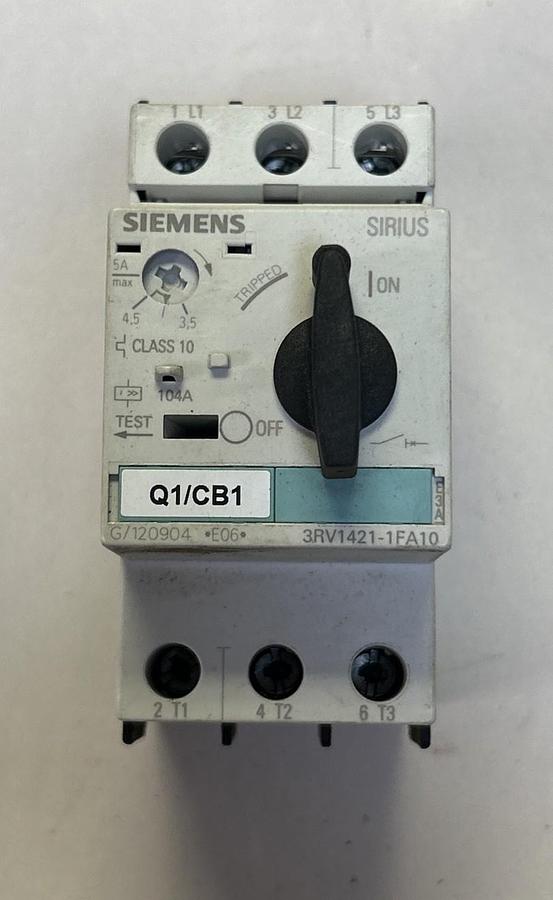 Used SIEMENS,3RV1421-1FA10,MOTOR STARTER