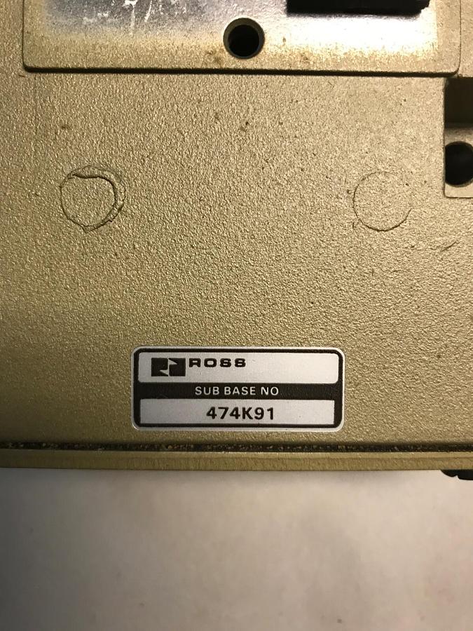 Ross,474K91,Valve Sub Base