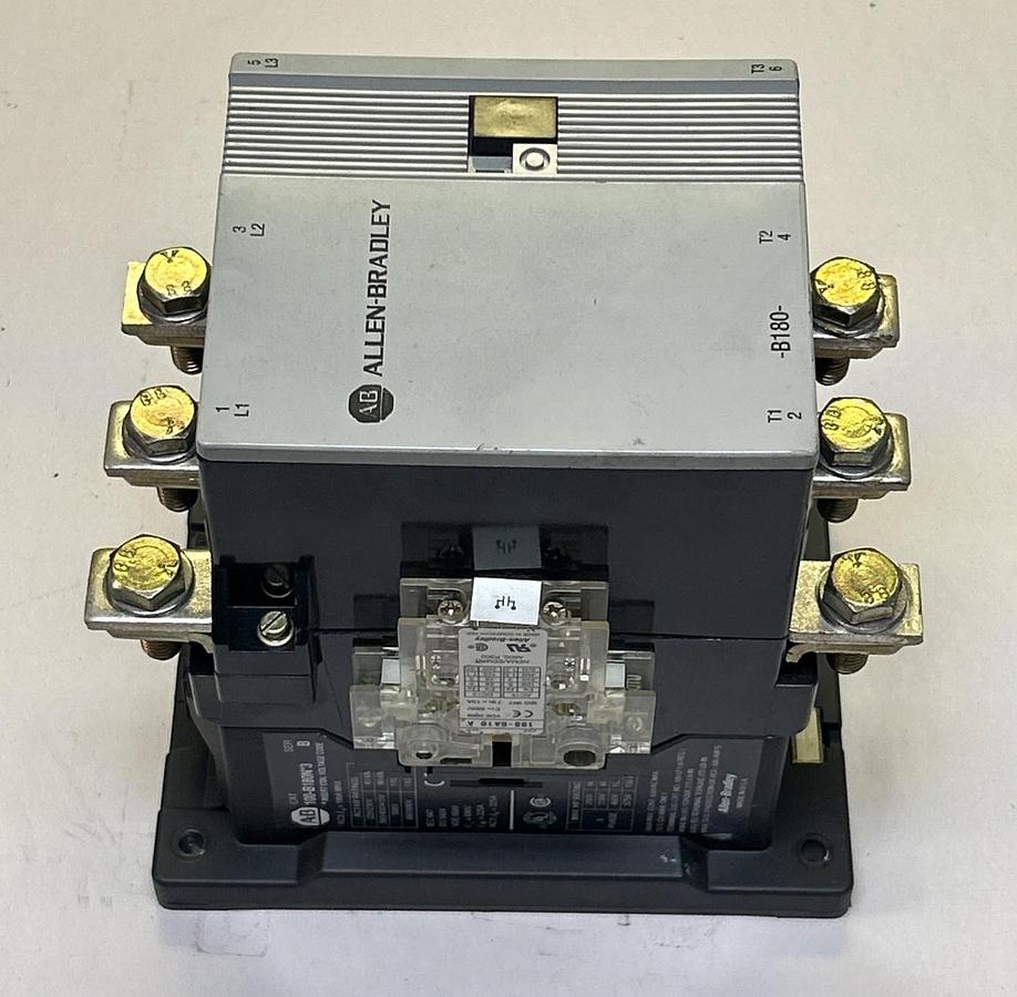 Used ALLEN BRADLEY,100-B180ND3,CONTACTOR 180AMP 150HP 3 PHASE 110/120V COIL