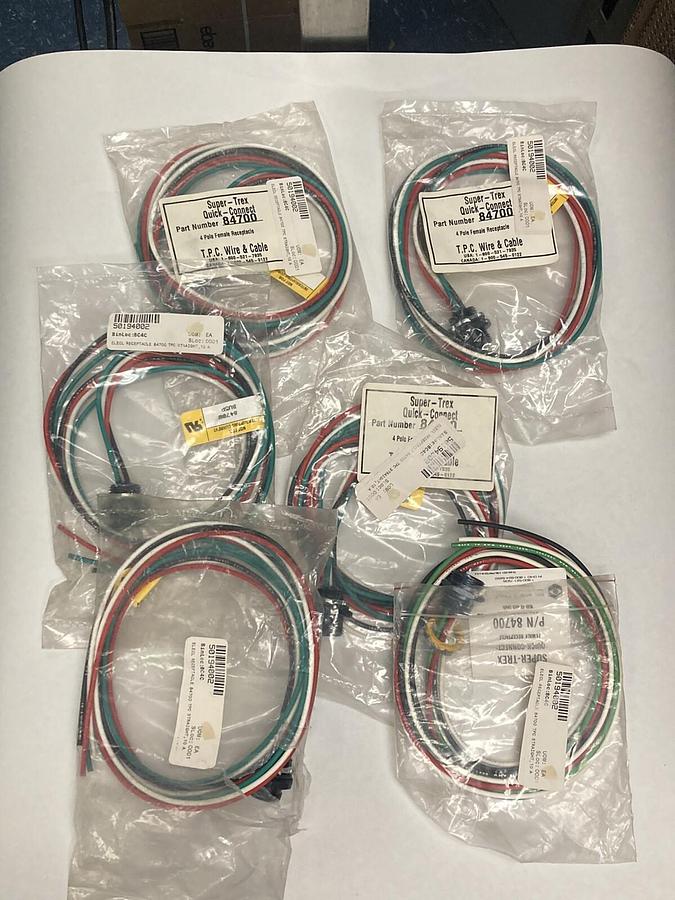 TPC Super-TREX,84700,Quick-Connect Female Receptacle 4P 48 INCH Lead Lot of 6