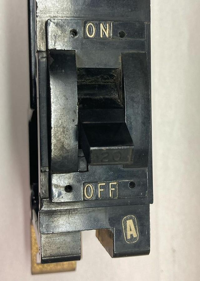 Used Square D,FY-14020-A,I-Line Circuit Breaker 20A 277Vac