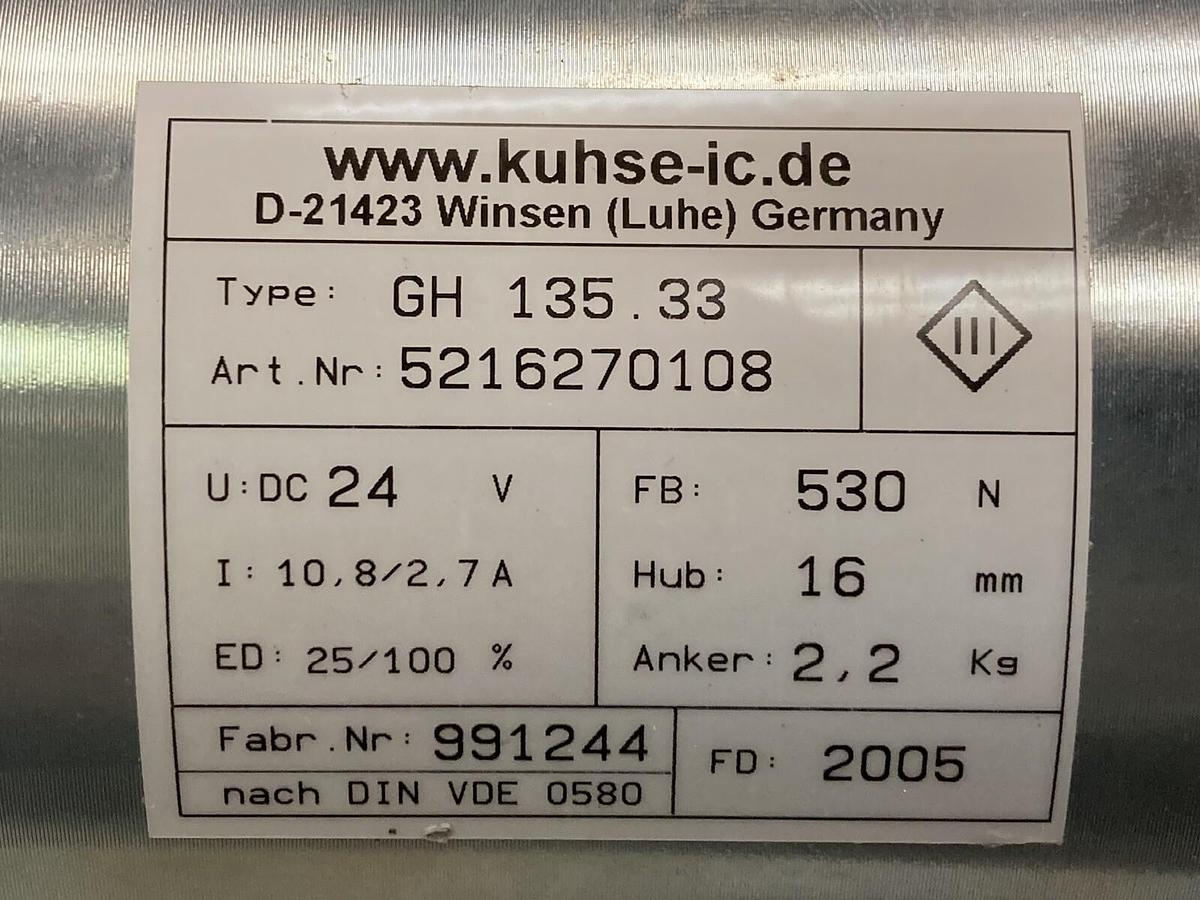 Kuhse,GH135 33 5216270108,Solenoid Lifting Valve 24V 10.8/2.7AA