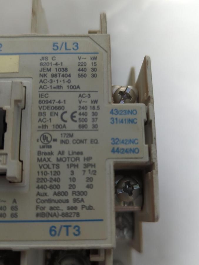 Used MITSUBISHI,S-N65,MAGNETIC CONTACTOR PRE-OWNED