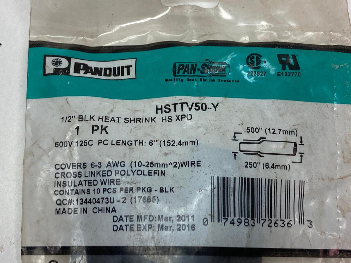 Used Panduit,HSTTV50-Y,Thin Wall Heart Shrink