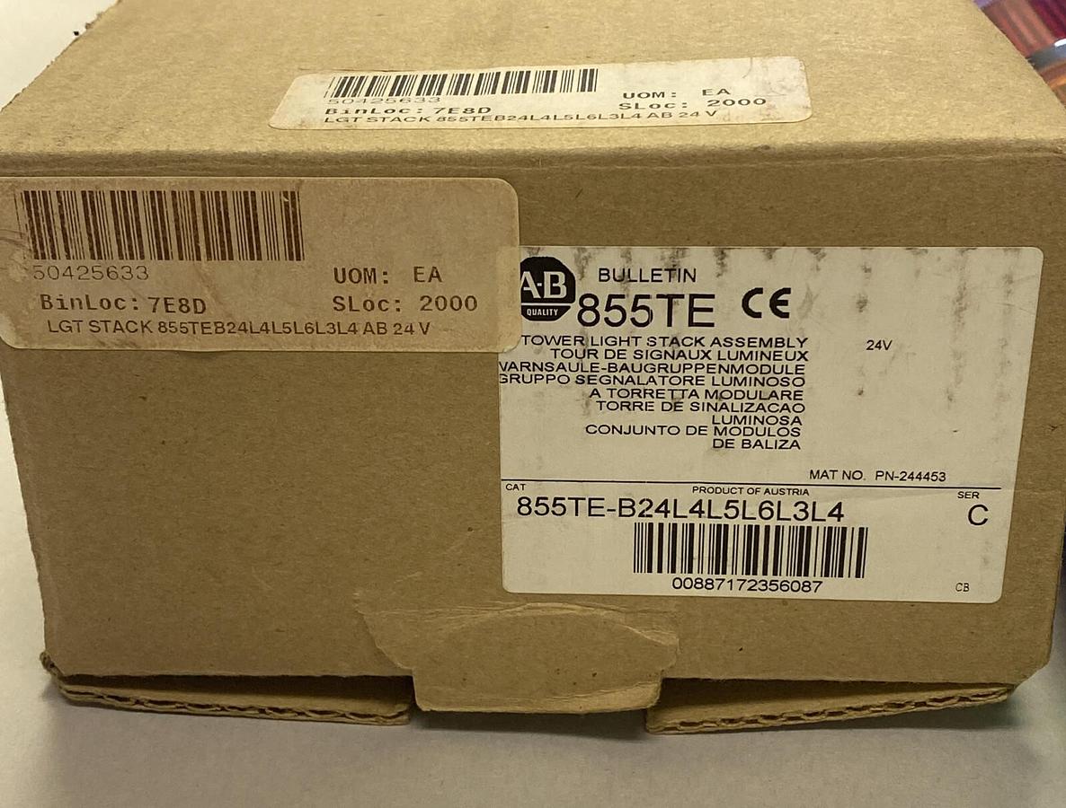 Used ALLEN BRADLEY,855TE-B24L4L5L6L3L4,SER C TOWER LIGHT STACK ASSEMBLY NEW