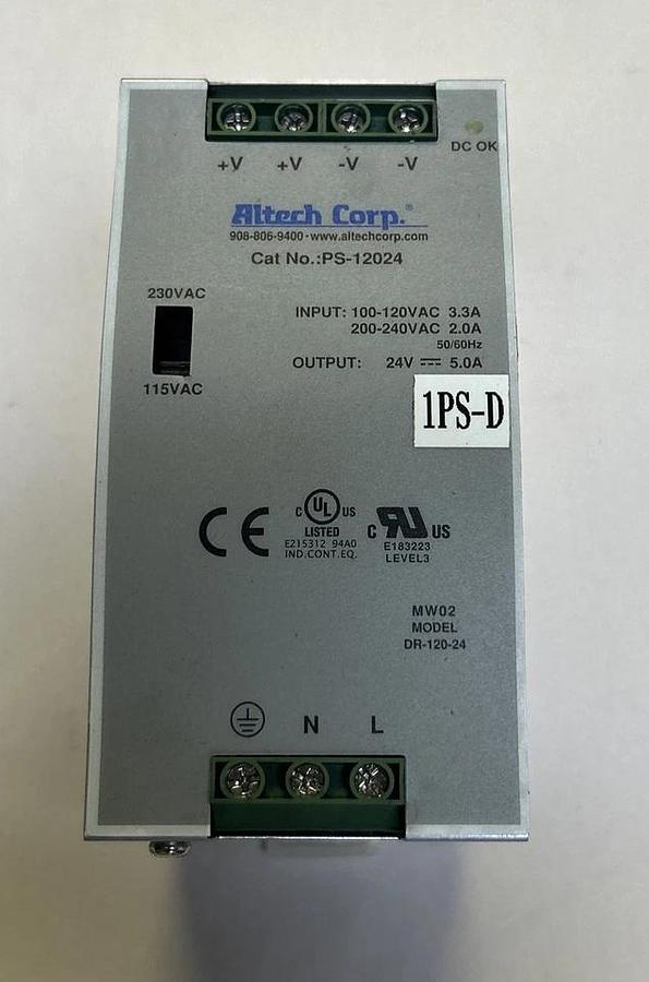 Used ALTECH CORP,PS-12024,POWER SUPPLY