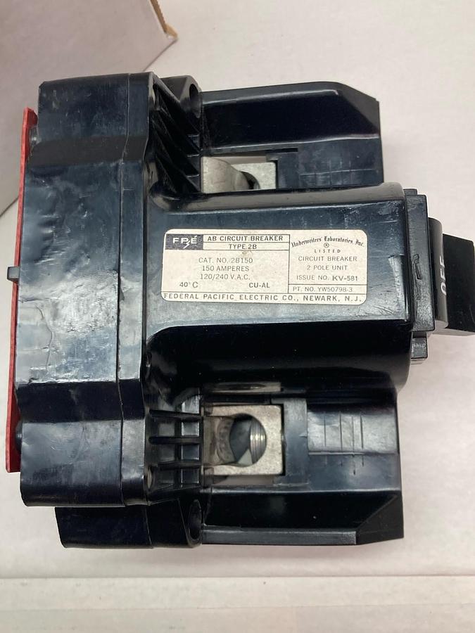 Used FPE,Type 2B,Circuit Breaker 150A 120/240Vac 2-Pole Unit