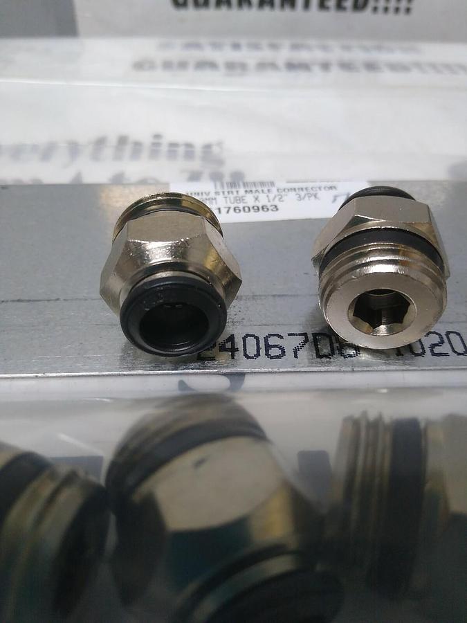 UNBRANDED,61760963,TUBE STRAIGHT MALE CONNECTOR 10MMX1/2 IN LOT OF 7 NOS