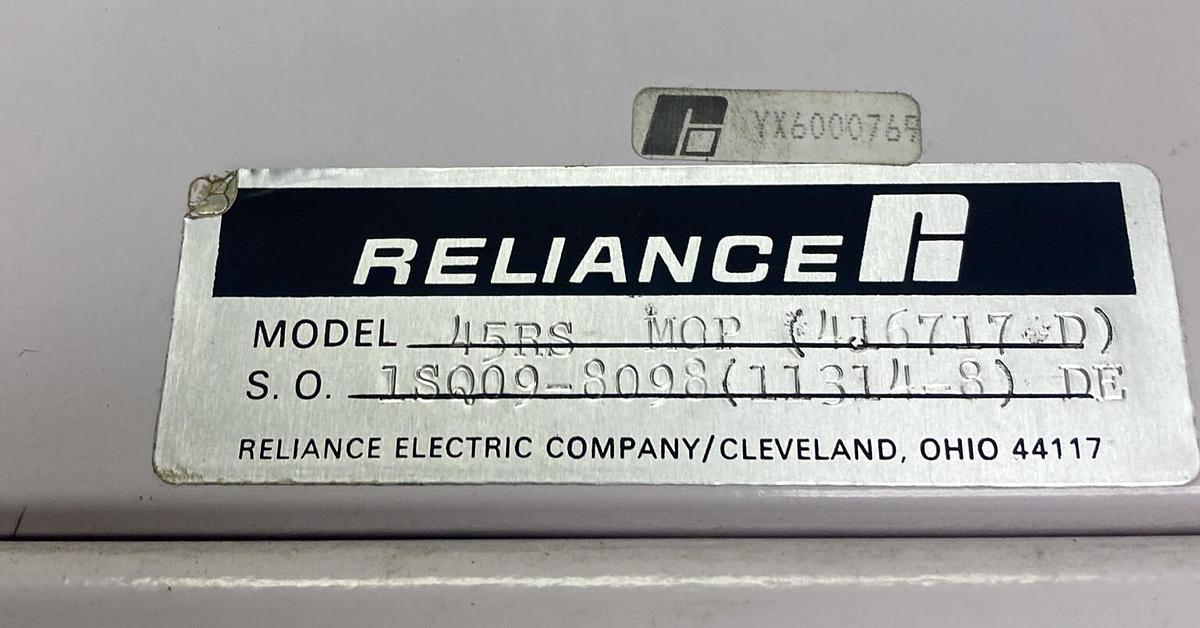 Used Reliance Electric,45RS,MOP Assembly