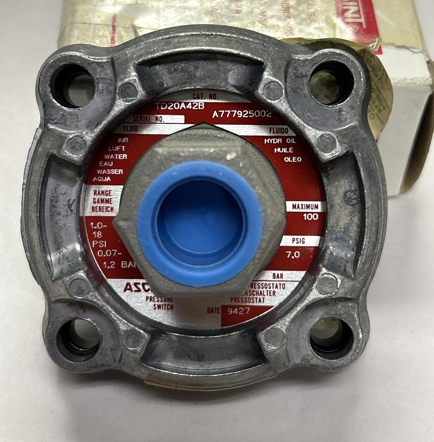 Used ASCO,TD20A42B,PRESSURE TRANSDUCER NEW