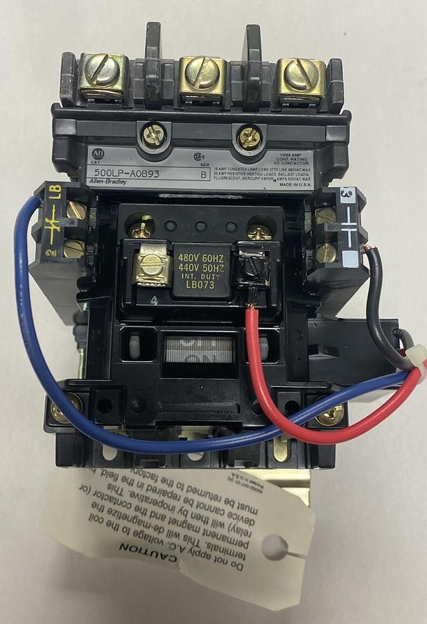 Allen Bradley,500LP-AOB93,Contactor Series B Coil 480V New in Box