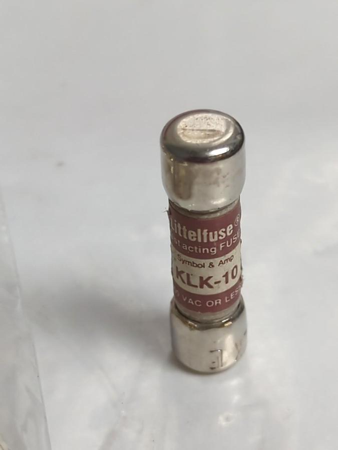 Used LITTELFUSE,KLK-10,FAST-ACTING 10 AMP FUSE LOT OF 100 PRE-OWNED