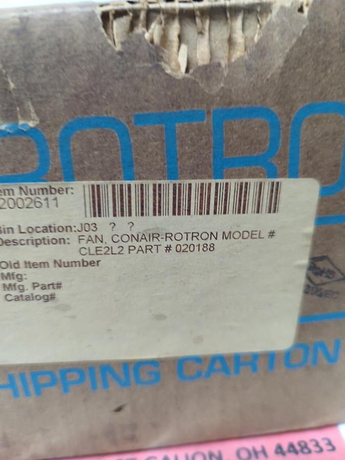 COMAIR ROTRON,020188,COOLING FAN MODEL CLE2L2 NOS