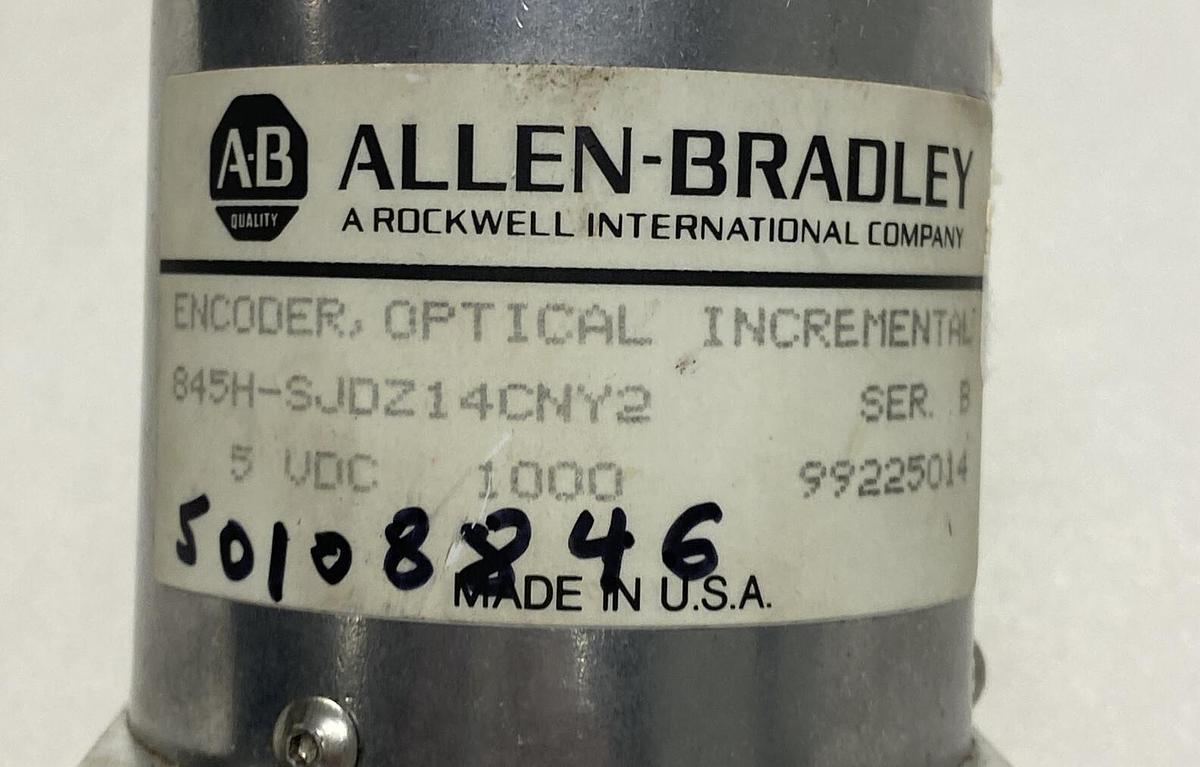 Used ALLEN BRADLEY,845H-SJDZ14CNY2,SER B INCREMENTAL ENCODER