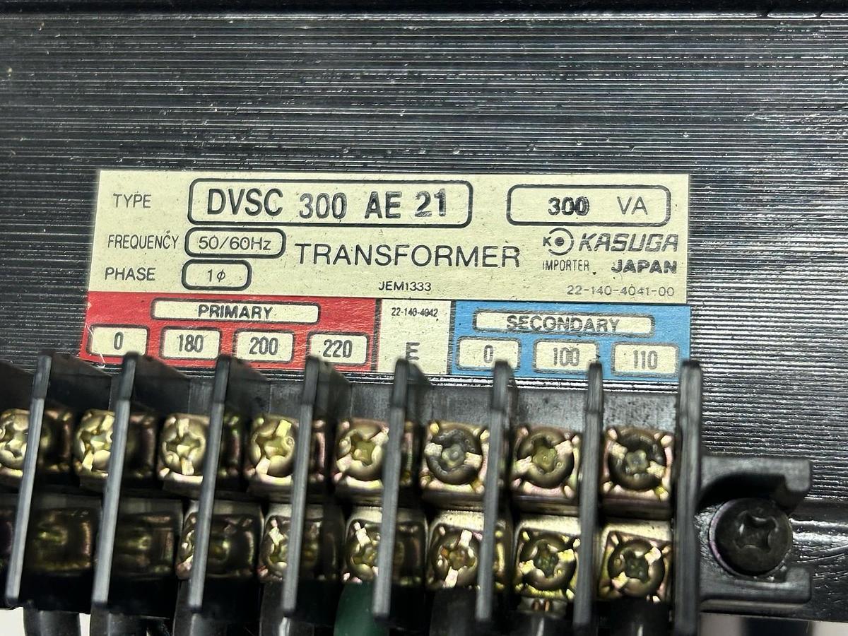 Kasuga,DVSC300AE21,Single Phase Transformer 300VA HV 220V LV 110V