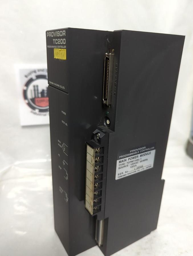 Used TOSHIBA,TCPW110AL-1,MAIN POWER INPUT MODULE 100VAC 50/60HZ 120VA PRE-OWNED