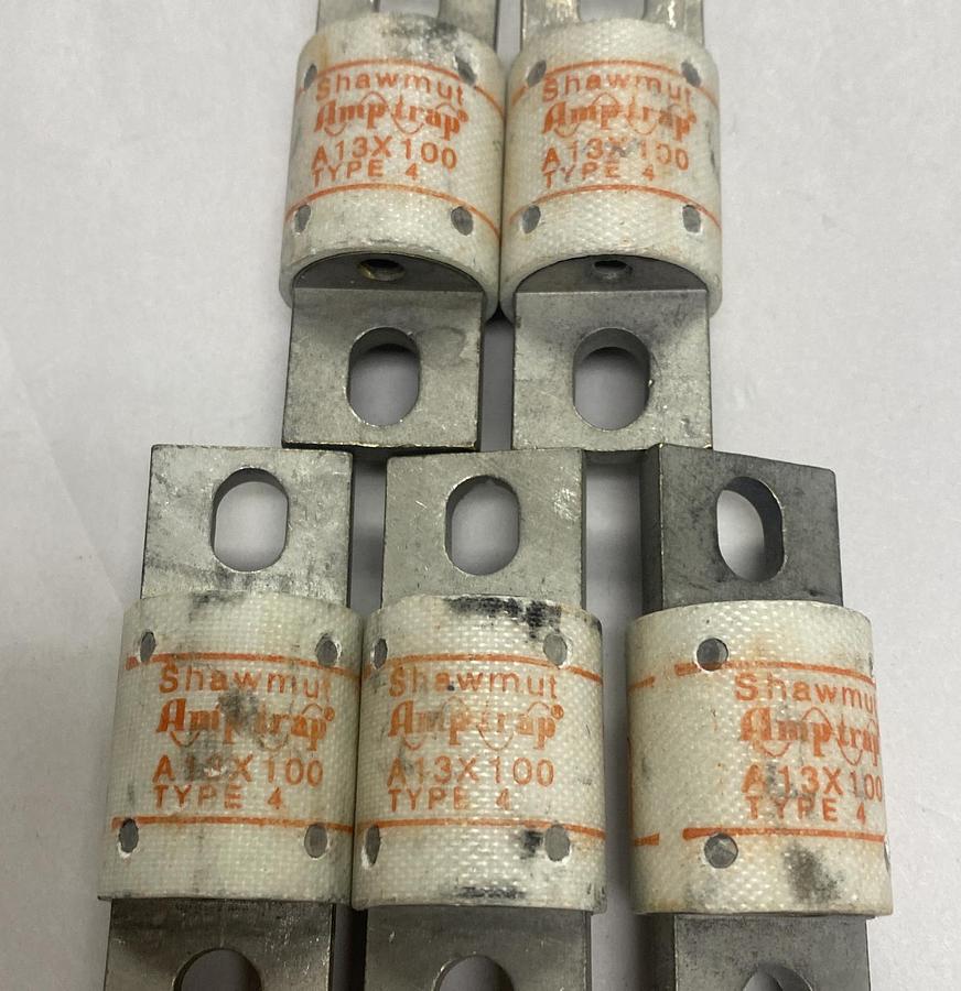 FERRAZ SHAWMUT,A13X100,FUSE LOT OF 5 NEW NO BOX