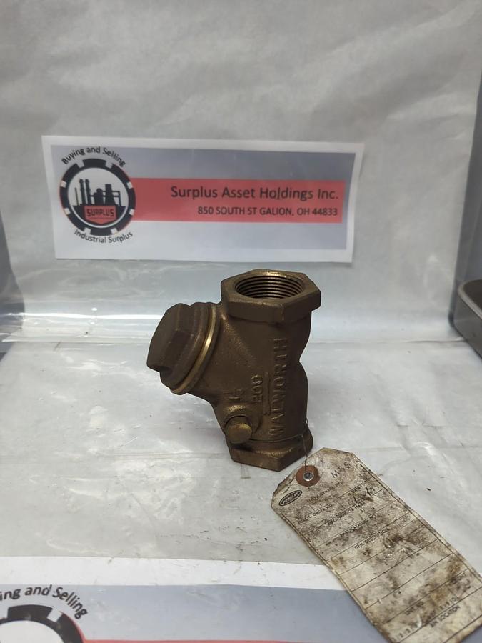 Used WALWORTH,1-1/4 200,SWING CHECK VALVE 1-1/4 INCH PRE-OWNED