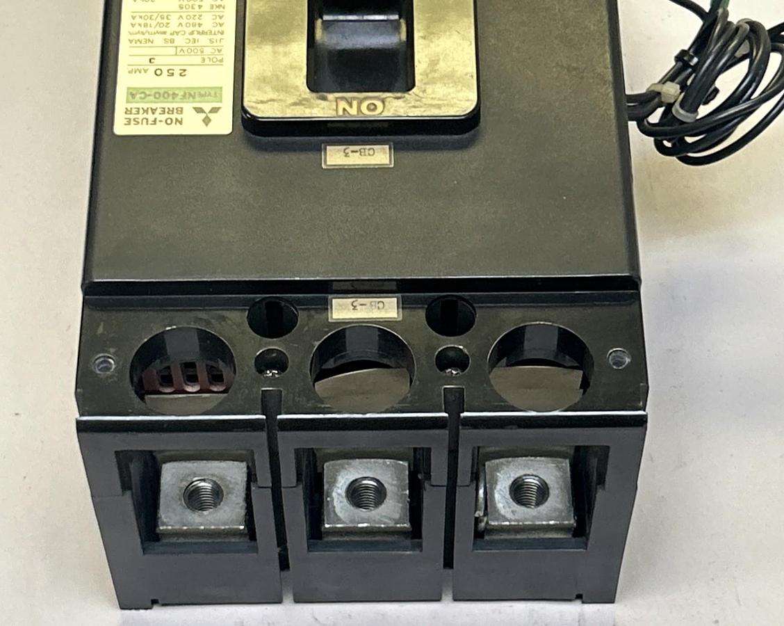 Used MITSUBISHI,NF400-CA,NO FUSE CIRCUIT BREAKER 250A 500V 3P
