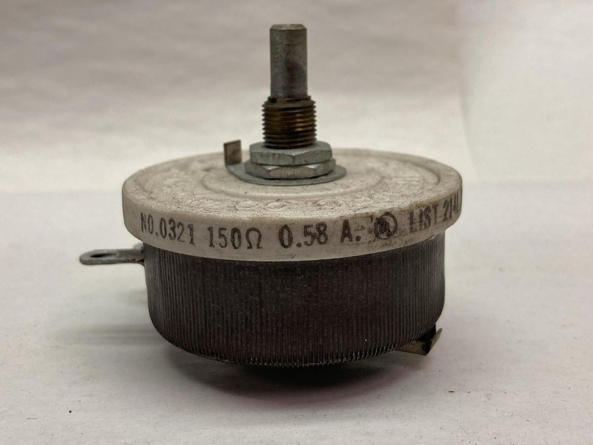 Used Ohmite,0321,Rheostats 0.58 AMP MAX 150 OHM
