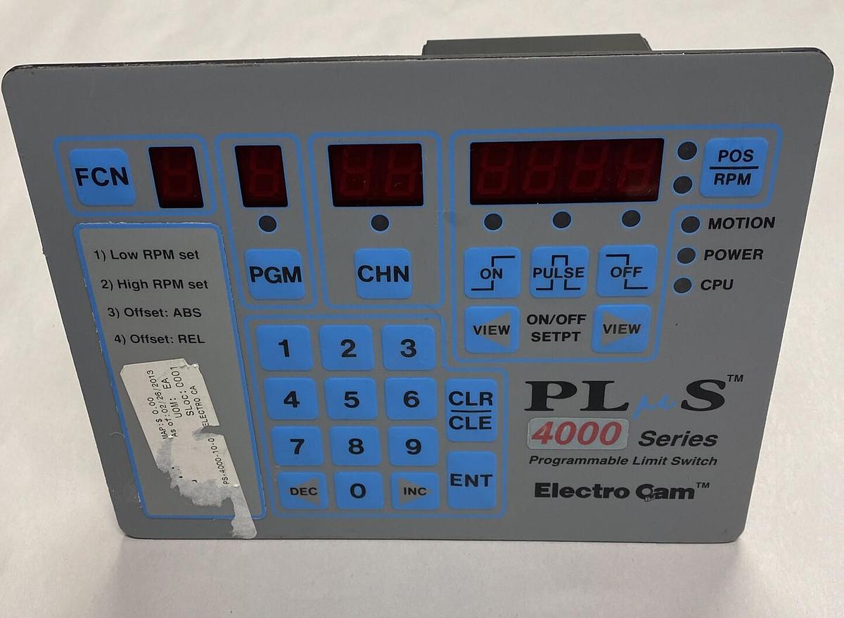 Used ELECTRO CAM,PS-4000-10-008, PROGRAMMABLE LIMIT SWITCH